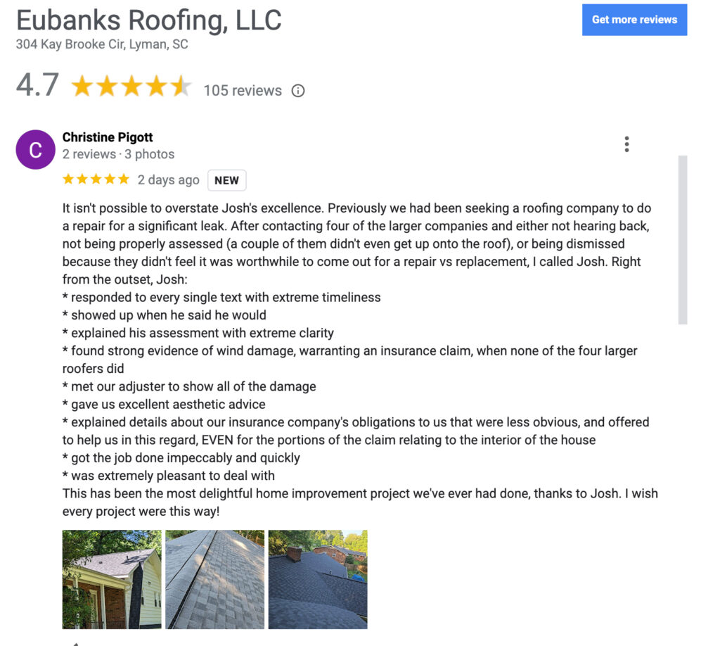 Spartanburg Roofing Review